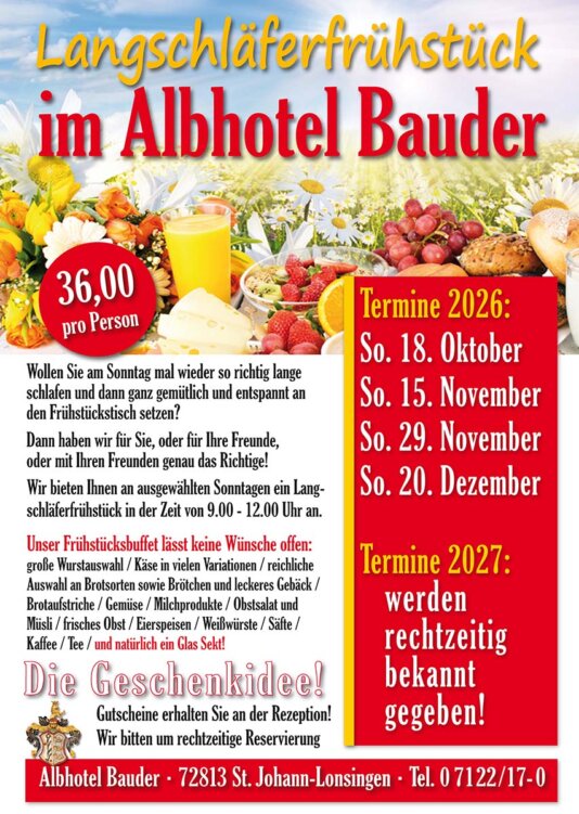 Langschläferfrühstück
